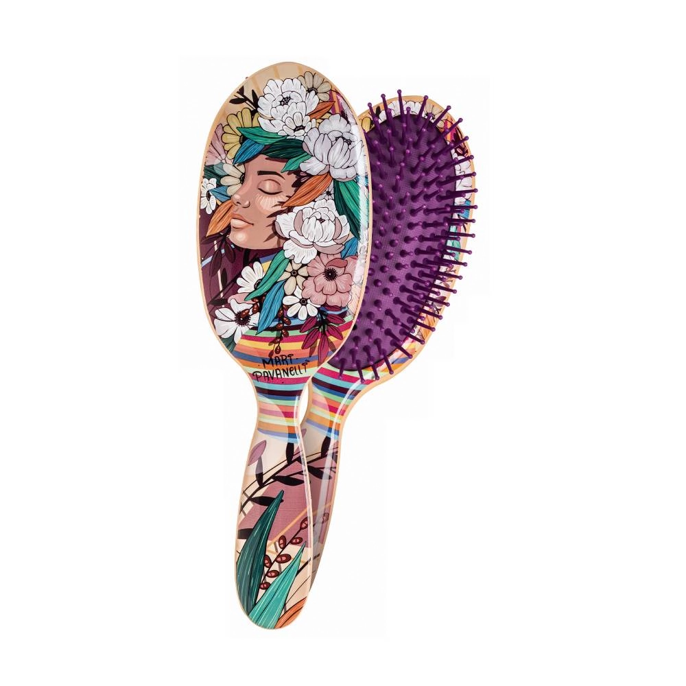 Escova De Cabelo Belliz Florescer Oval