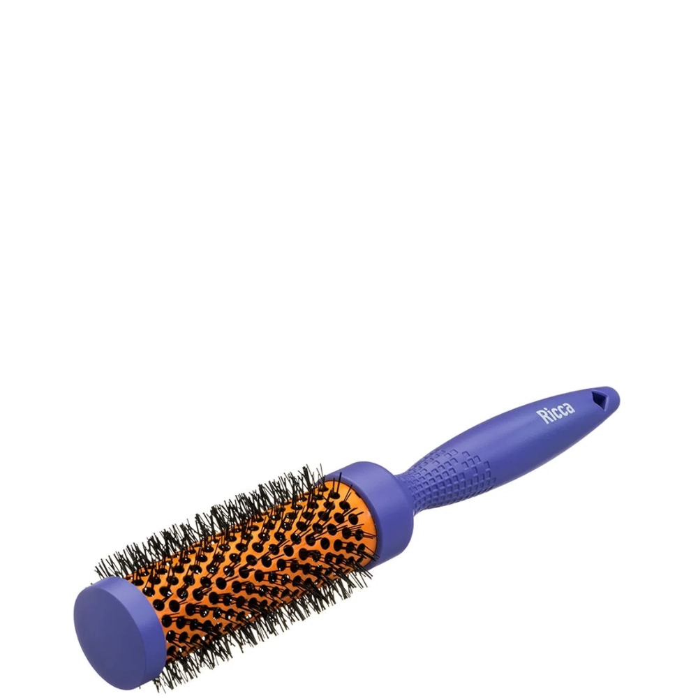 Escova Para Cabelo Roxa Cerâmica Ricca Premium 25