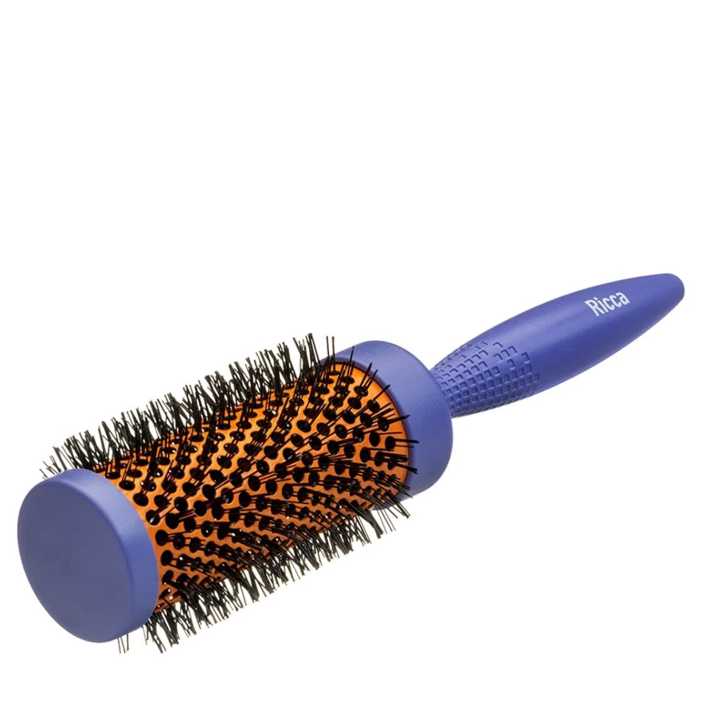 Escova Para Cabelo Roxa Cerâmica Ricca Premium 33