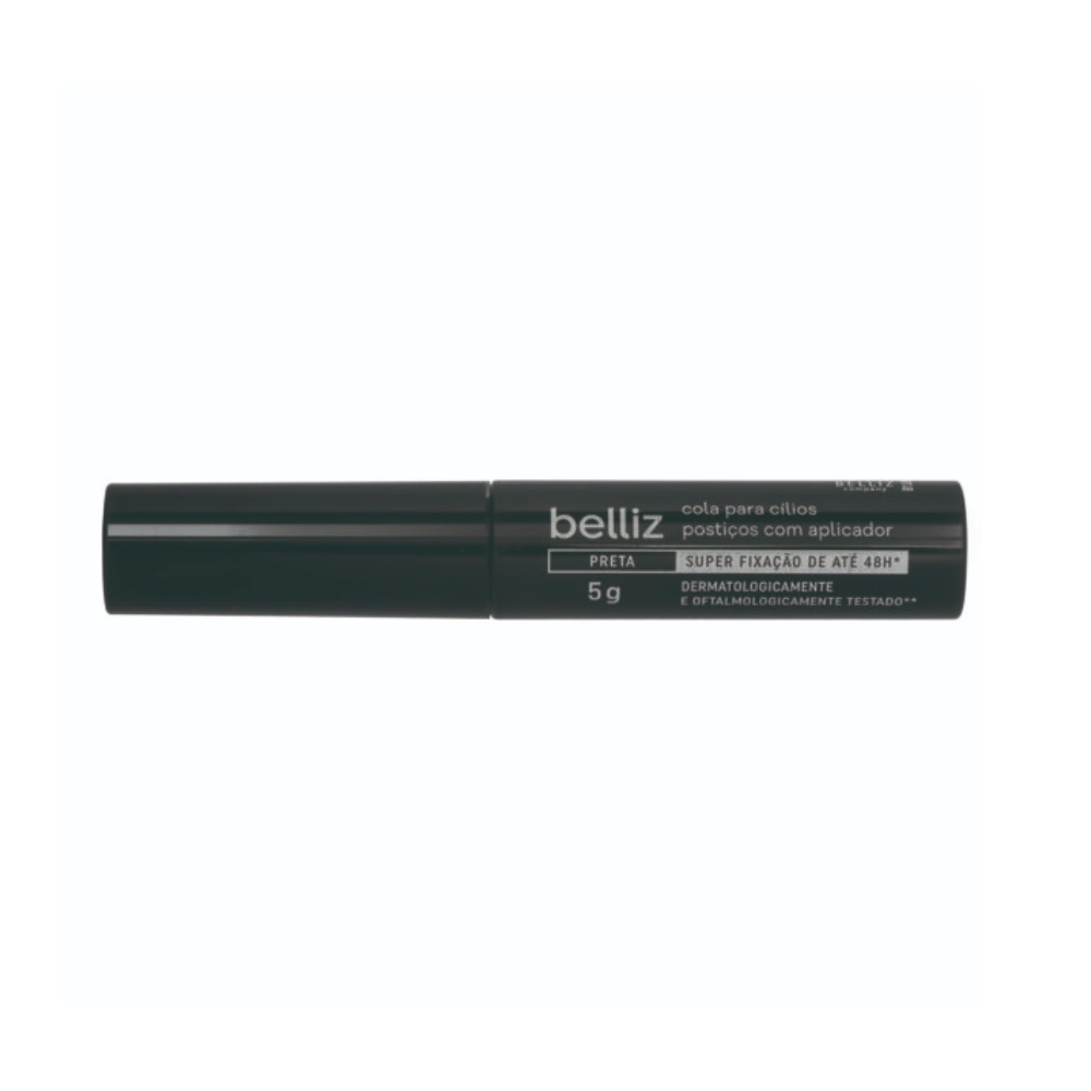 Cola P/cilios Belliz 48hrs Preta Com Aplicador 1un