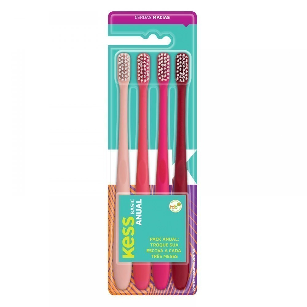 Escova Dental Maestral Kess Combo Anual 4un