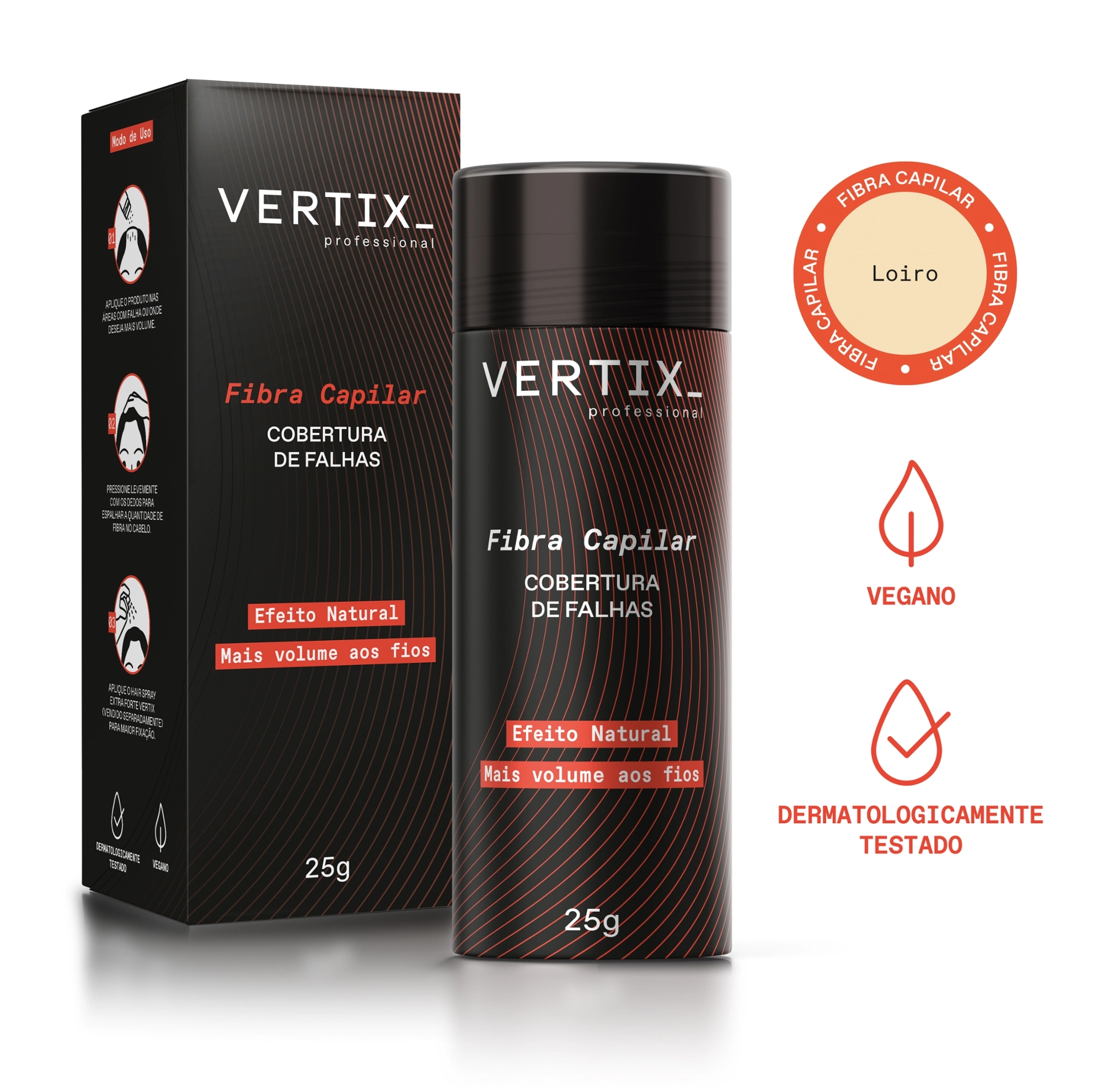 Fibra Capilar Vertix Aplicador De Fibra