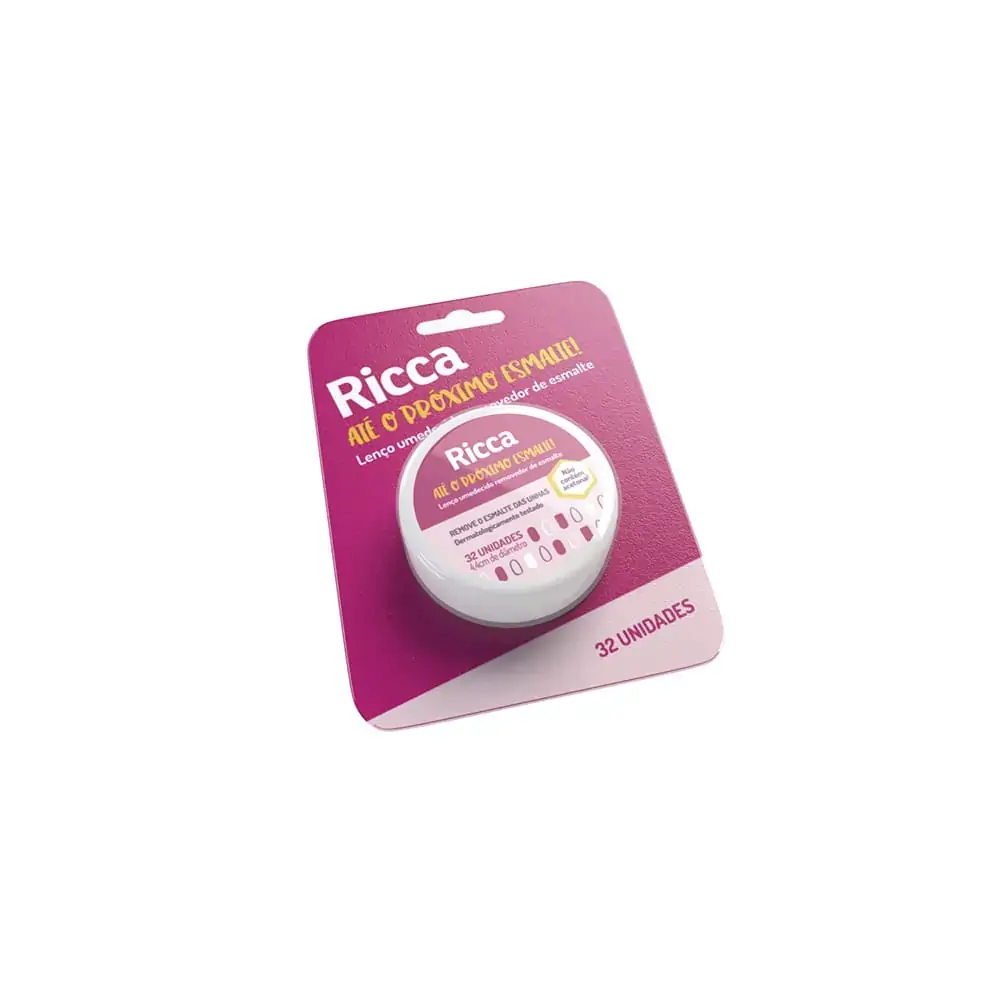 Lenço Removedor De Esmalte Ricca 32 Unidade