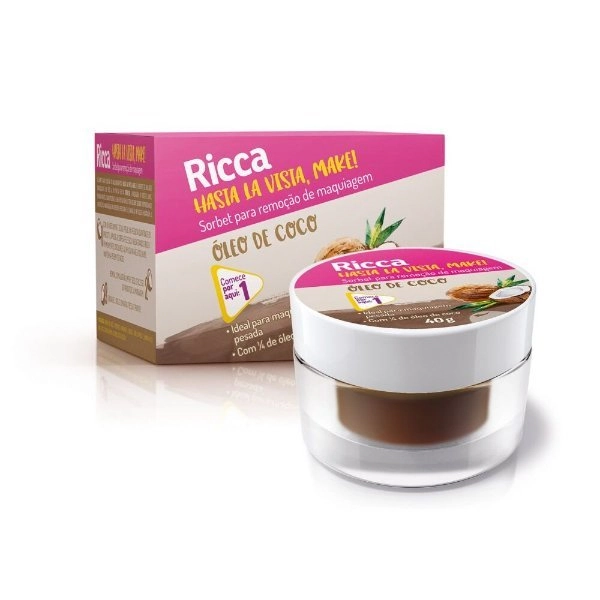Sorbet Para Remocao De Maquiagem Ricca Coco 40g
