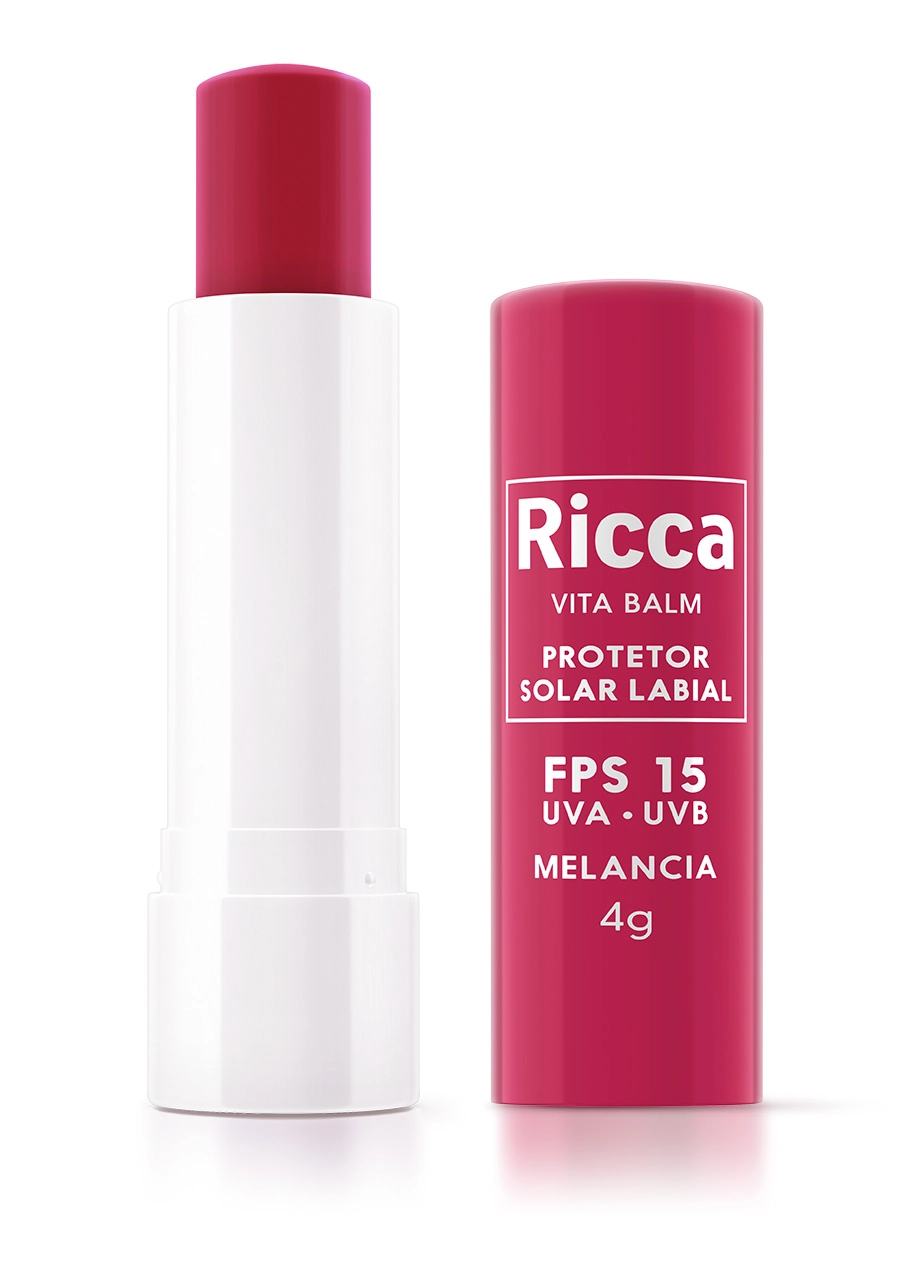 Protetor Solar Labial Ricca Fps15 Melancia 4g