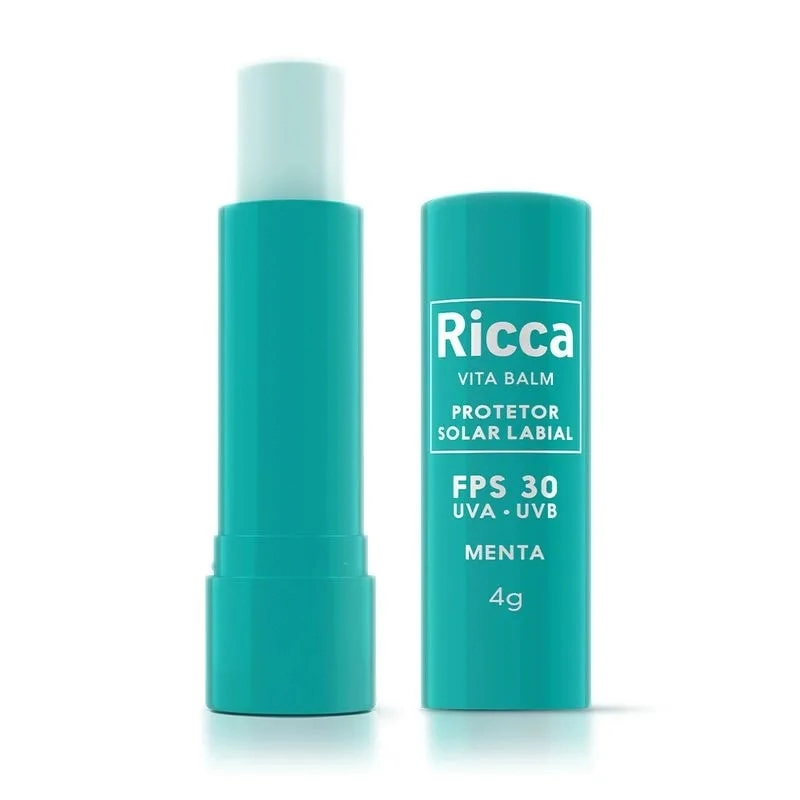 Hidratante Labial Ricca Menta Fps30 4g