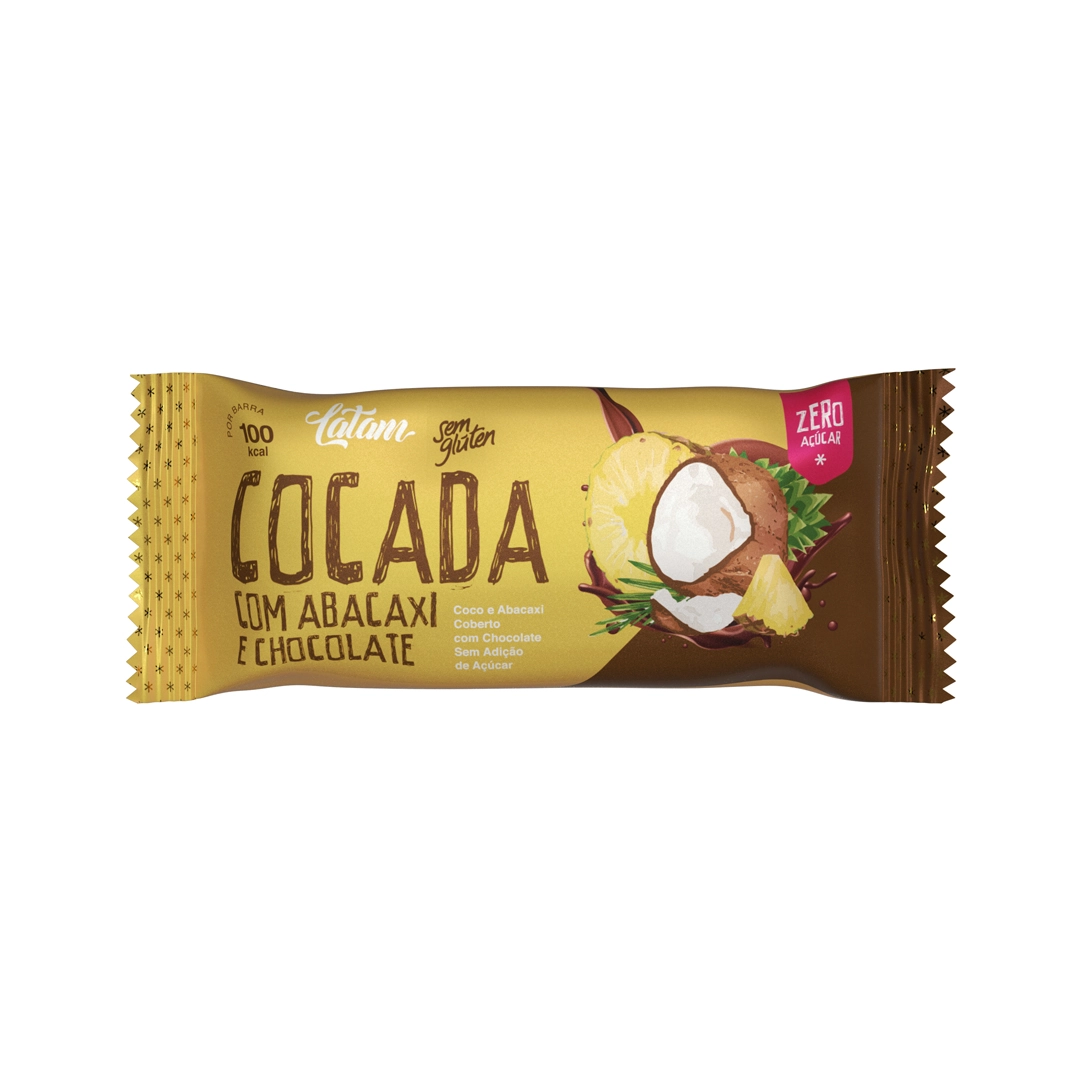 Cocada Latam Com Abacaxi E Chocolate Zero Açúcar 22 G