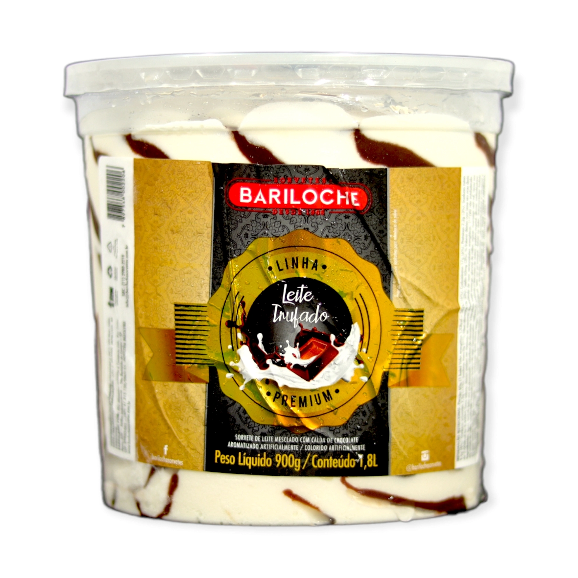 Sorvete Bariloche 1,8l Leite Trufado