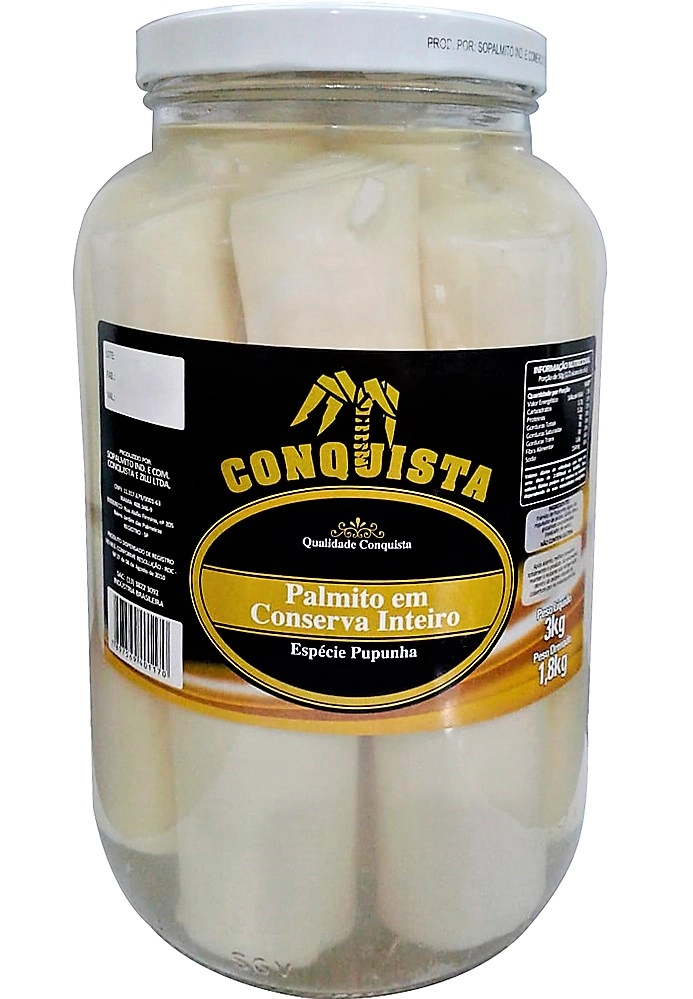 Palmito Pupunha Conquista Inteiro