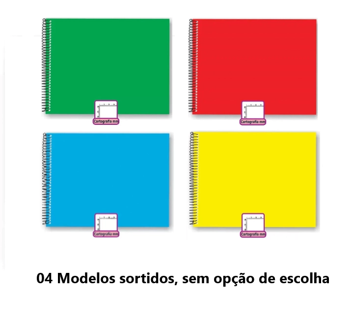 Cader Desen Milim 48fls Capa Dura Az/am/vd/vm Tamoio