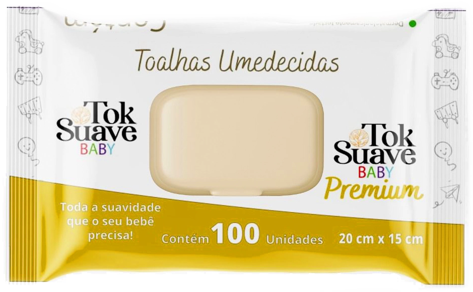 Toalha Umedecida Tok Suave Tampa C/100 Premium