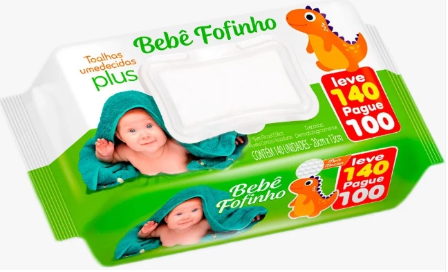 Toalha Umed.bebe Fofinho Plus Pc 140unid