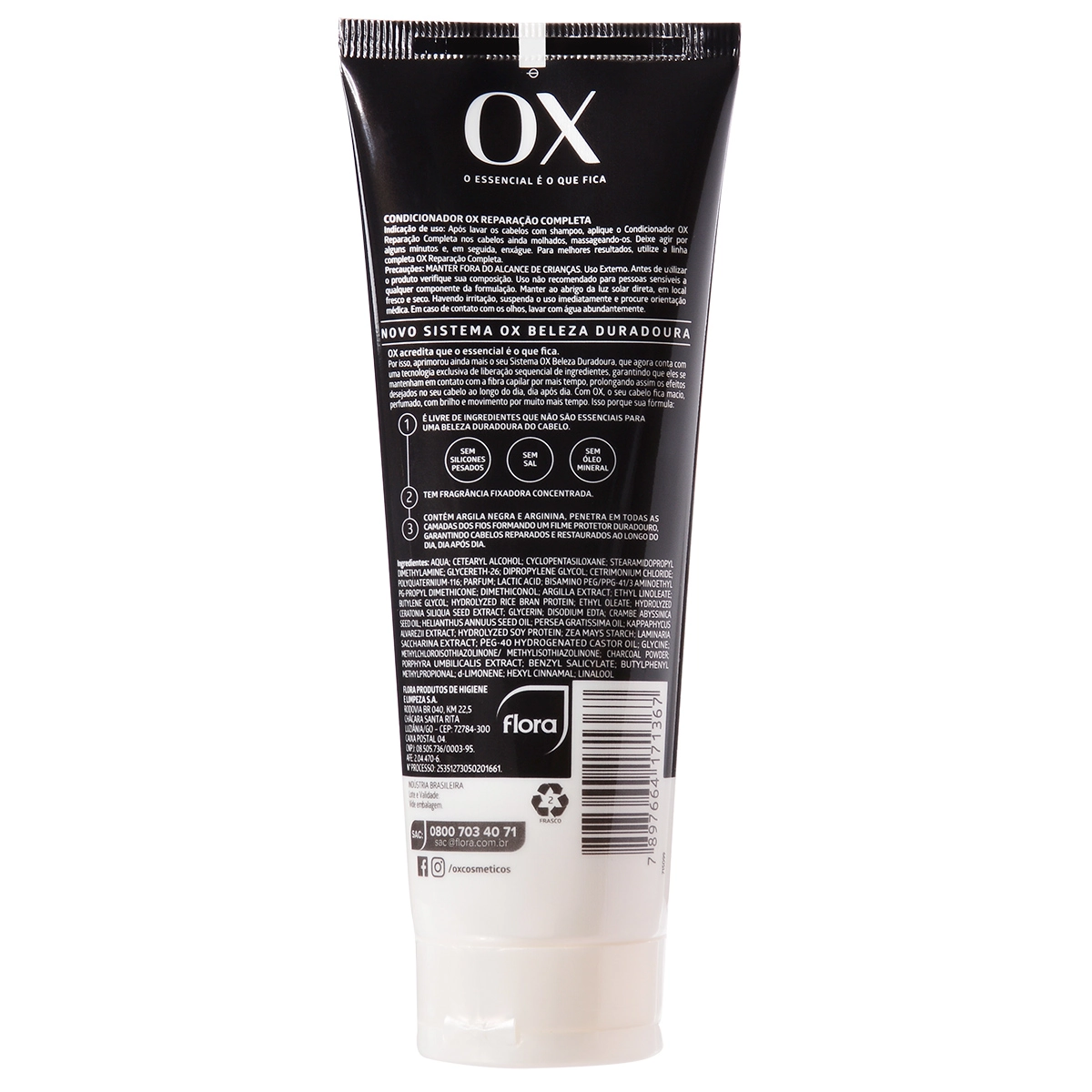 Condicionador Ox Cosméticos Reparação Completa Bisnaga 200ml