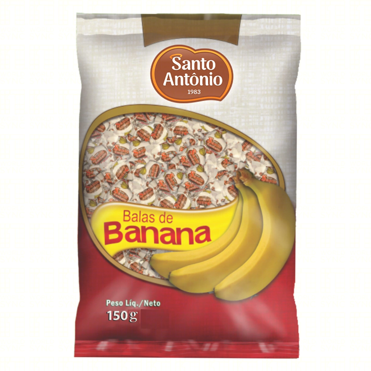 Bala De Banana Santo Antônio Pacote 150g
