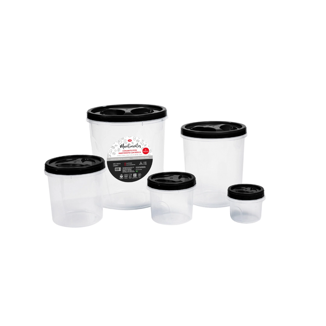 Conjunto 5 Pcs Mantimento C/ Rosca N1, N2, N3 Mb 3628