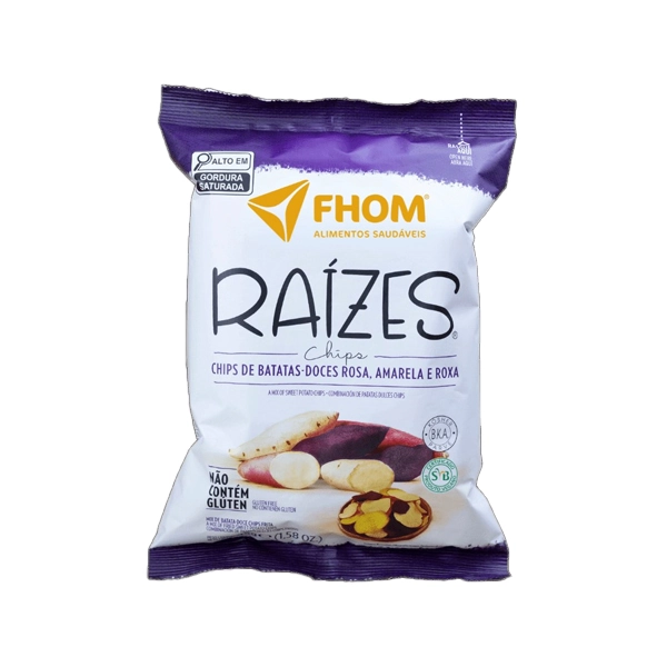 Chips De Batatas Doces Fhom Raízes Pacote 45g