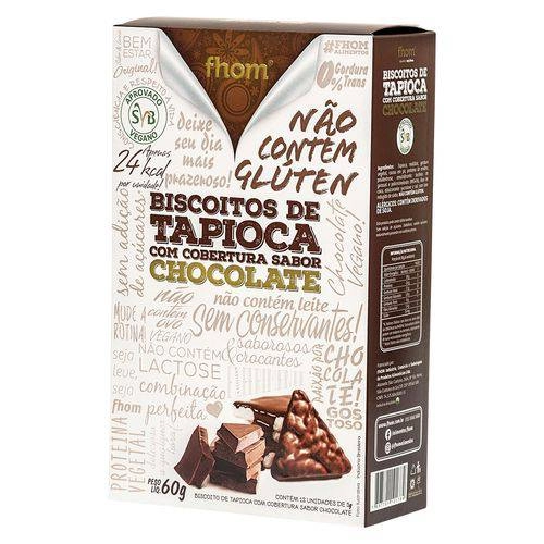 Biscoito De Tapioca Com Cobertura Sabor Chocolate 100 G