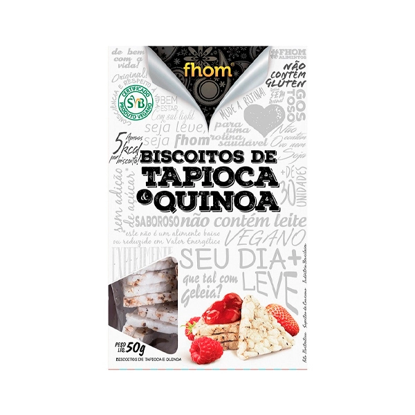 Biscoito De Tapioca E Quinoa Fhom Caixa 50g