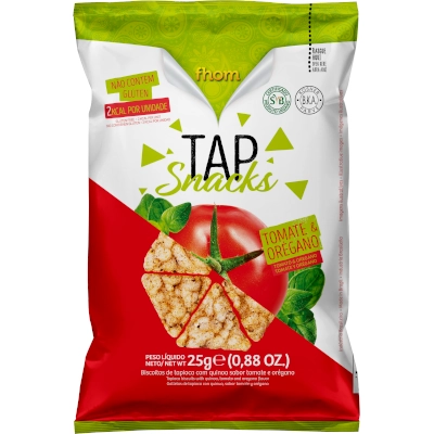 Bisc Tap Snack Tomate E Oregano 25g