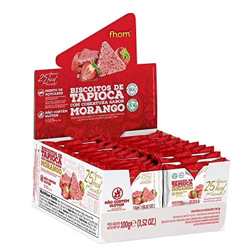 Bisc Tapioca Veg Fhom Morango Sc 15g