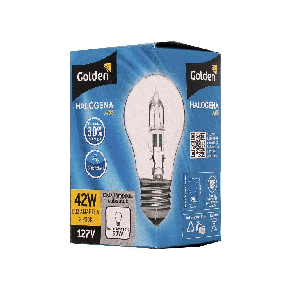 Lampada Halogena A55 42w 127v