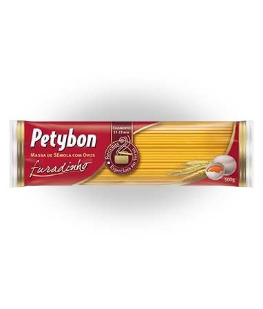 Macarrão De Sêmola Com Ovos Furadinho Petybon Pacote 500g