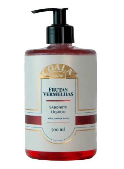 Sabonete Líquido Mãos, Corpo E Rosto Frutas Vermelhas Coala Home Frasco 500ml