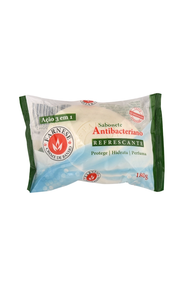 Sabonete Barra Refrescante Antibacteriano Farnese Flow Pack 180g