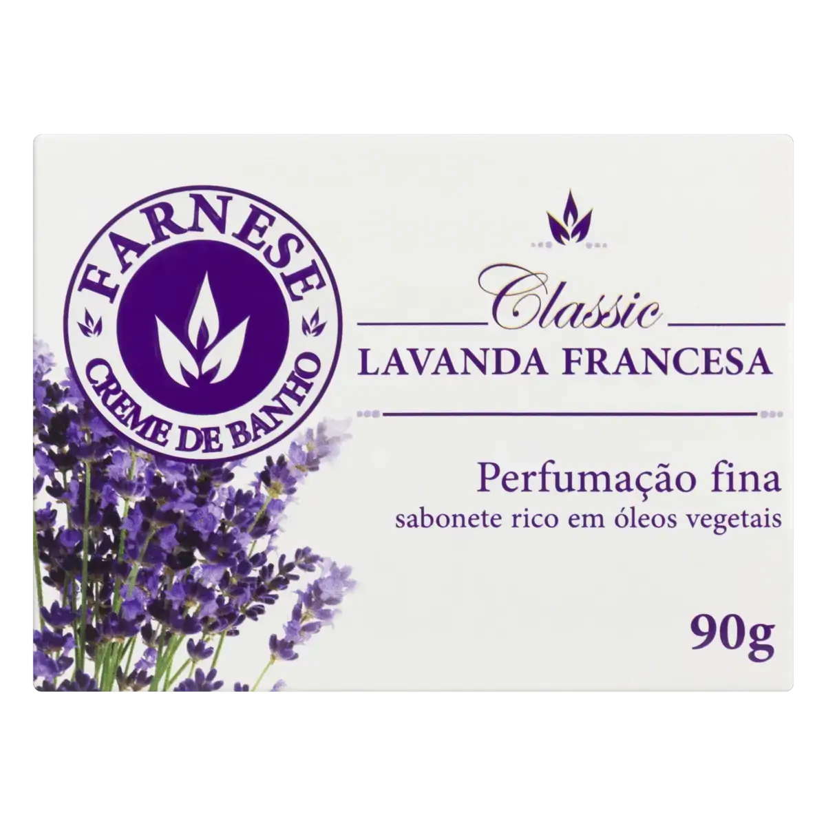 Sabonete Barra Lavanda Francesa Farnese Classic Caixa 90g