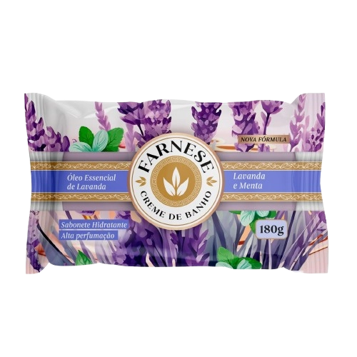 Sabonete Barra Hidratante Lavanda E Menta Farnese Flow Pack 180g