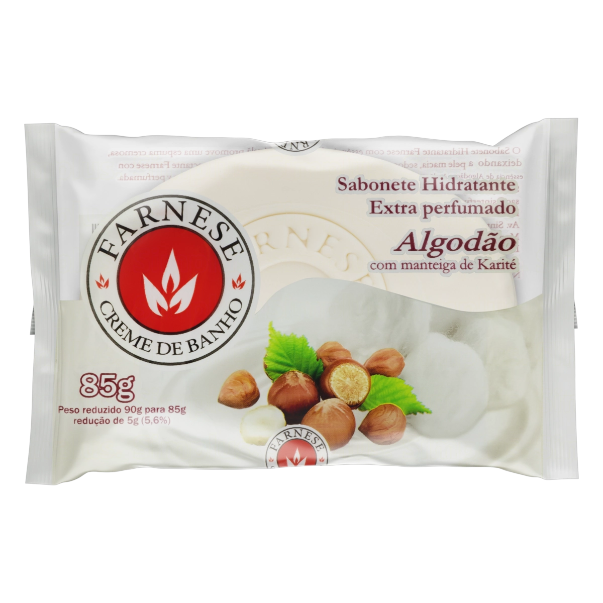 Sabonete Barra Hidratante Algodão Farnese Flow Pack 85g