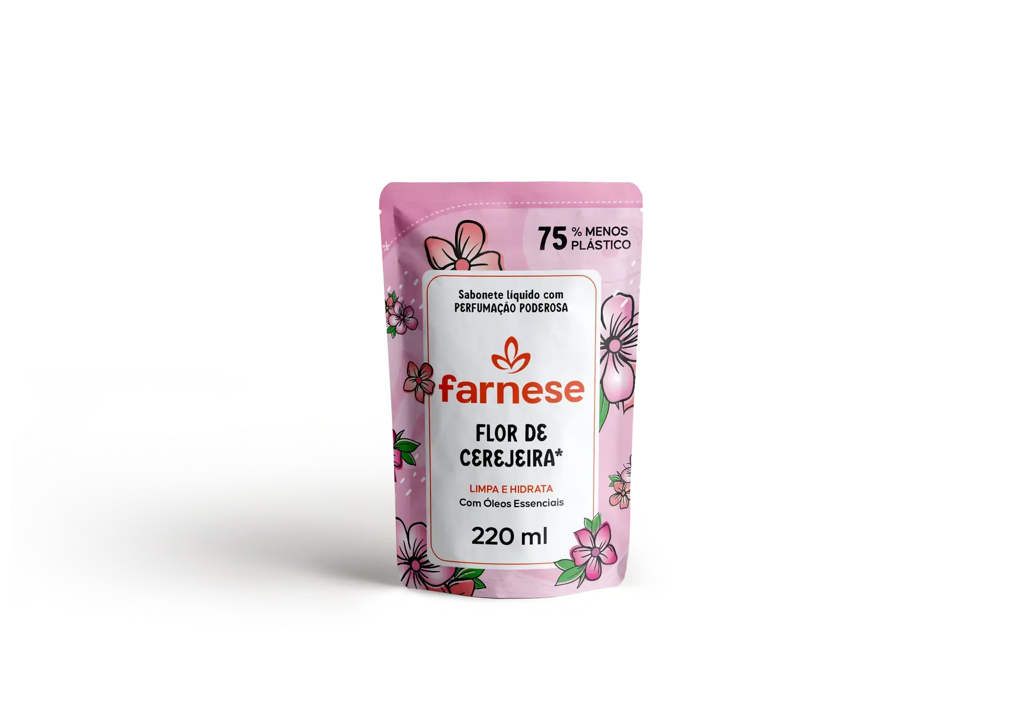 Sabonete Líquido Flor De Cerejeira E Vanilla Farnese Sachê 220ml