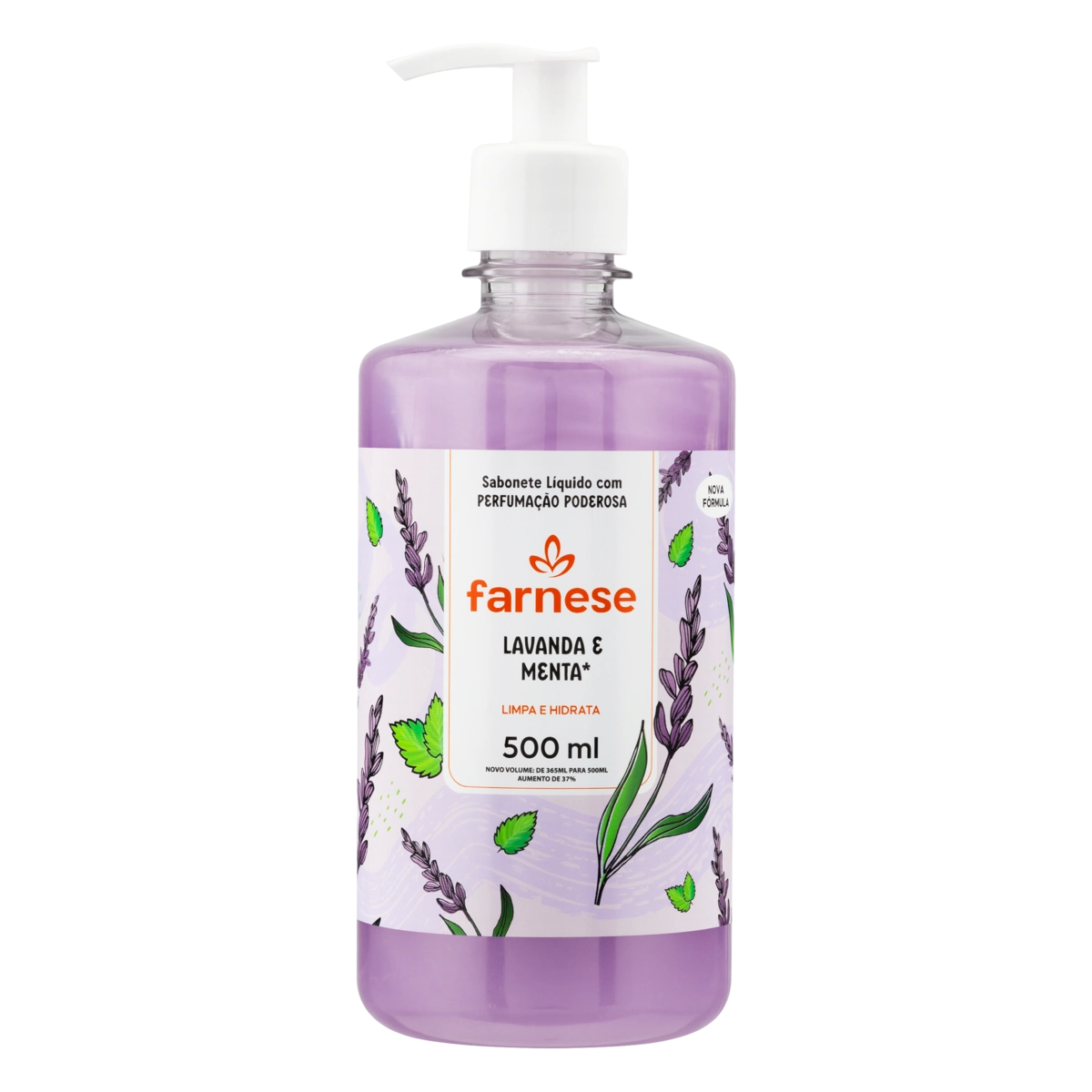 Sabonete Líquido Lavanda E Menta Farnese Frasco 500ml