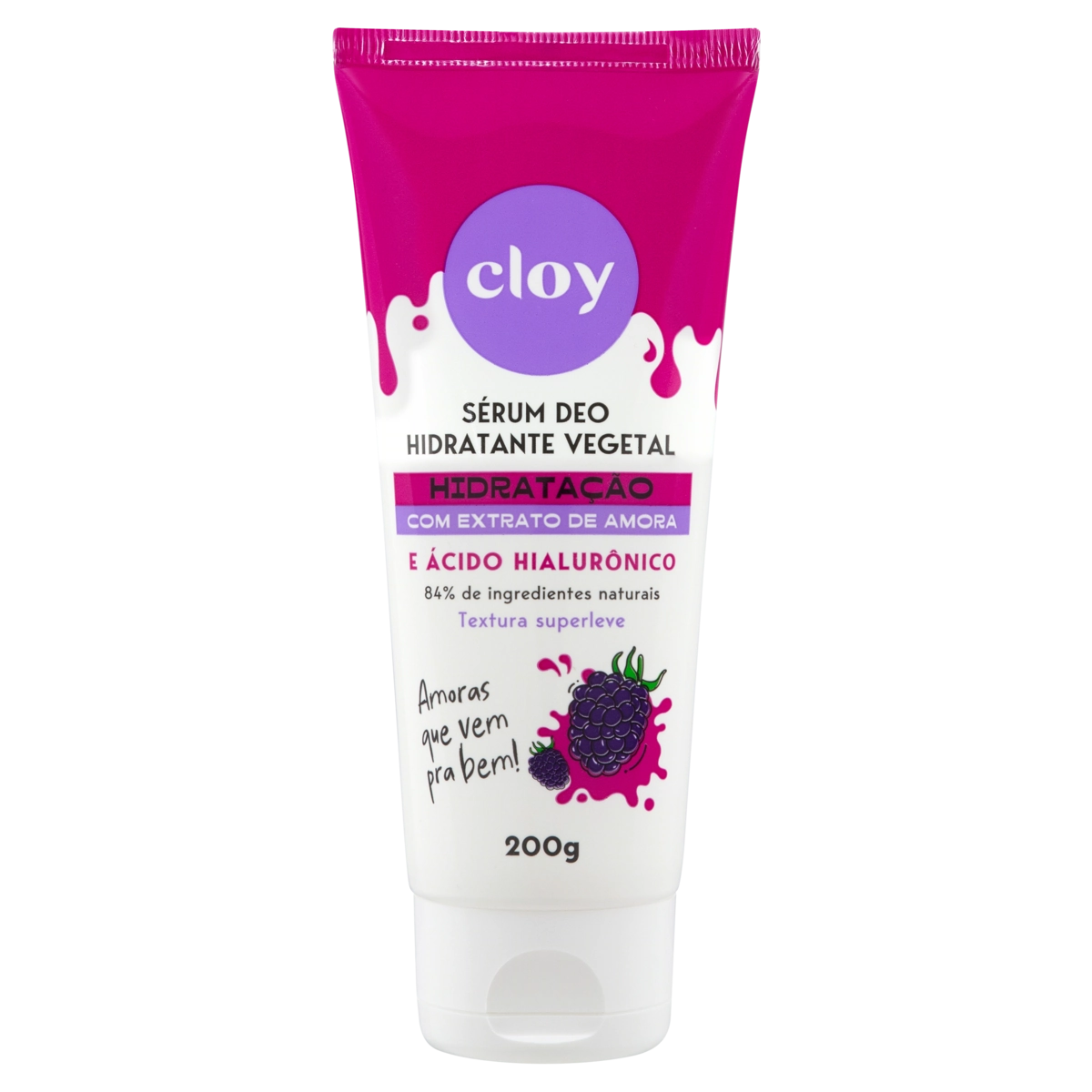 Sérum Deo Hidratante Vegetal Amora Cloy Bisnaga 200g