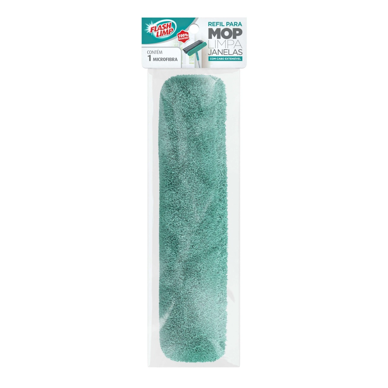 Refil Mop Limpa Vidro Flash Limp 2em1