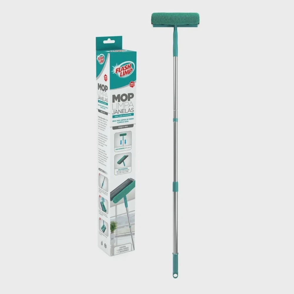 Mop Limpa Vidro Flash Limp 2em1