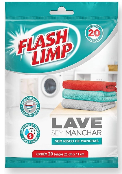 Lave Sem Manchar Flash Limp 20 Pc