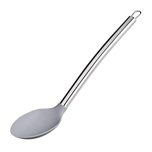 Colher Euro P/arroz Silicone Cabo Inox