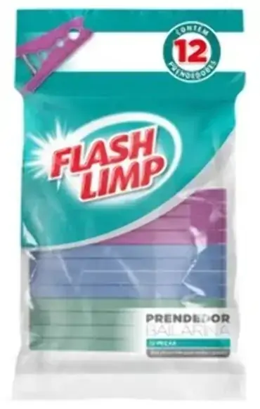 Prendedor Roupa Flashlimp Bailarina 12 Pcs