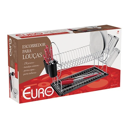 Escorredor Euro Cromado Esc7229 19pratos