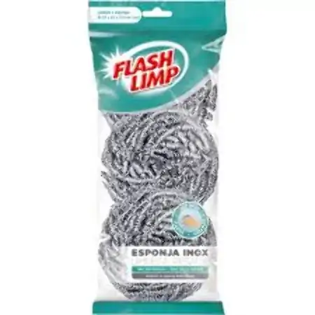 Esponja Flash Limp Aço Pct C/3
