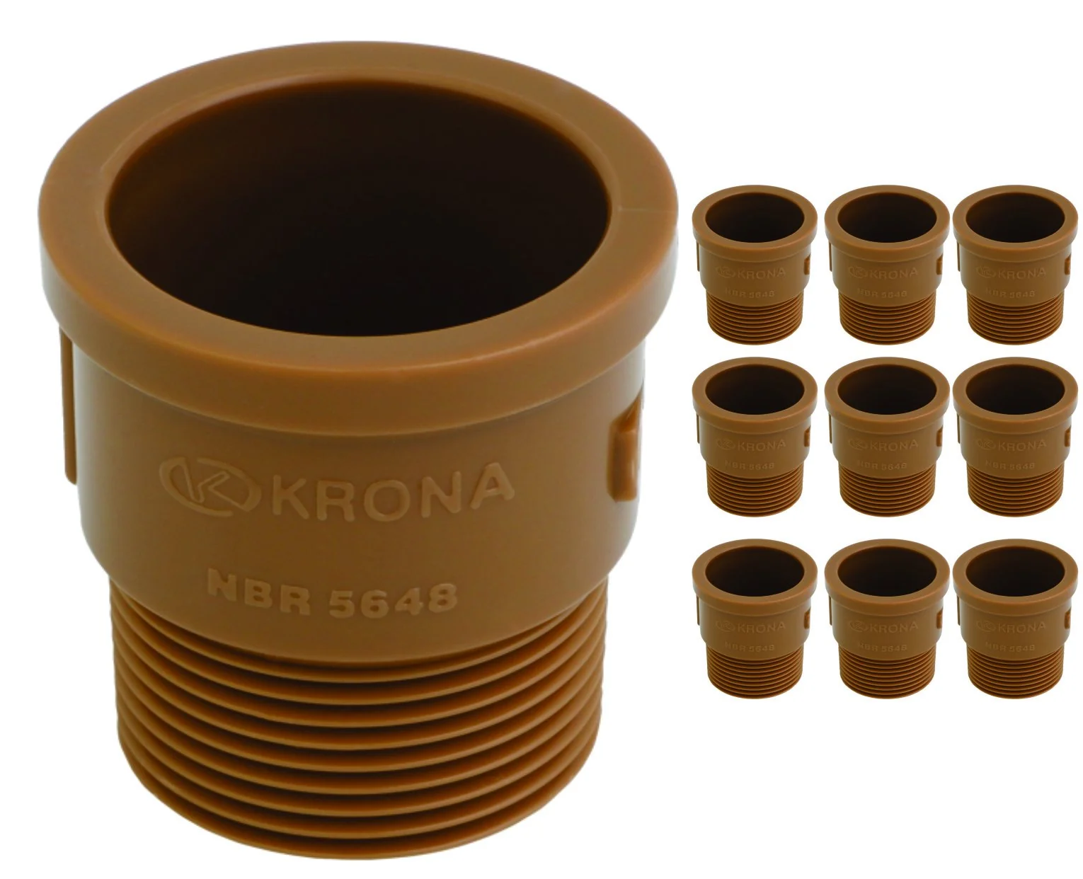 Adaptador Curto Soldável 40mm X 1.1/4 10 Peças Krona