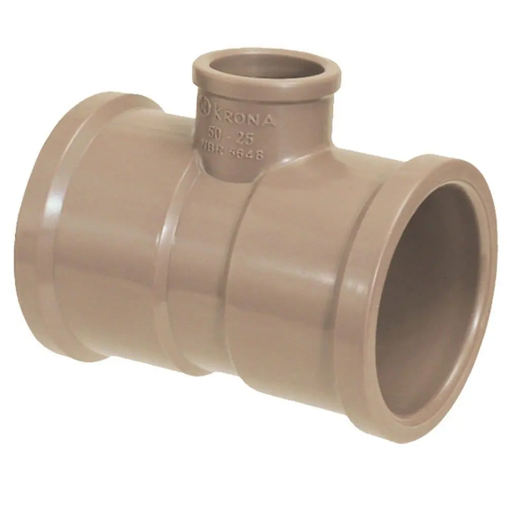 Tee Pvc Soldável 50mm X 32mm 6 Peças Krona