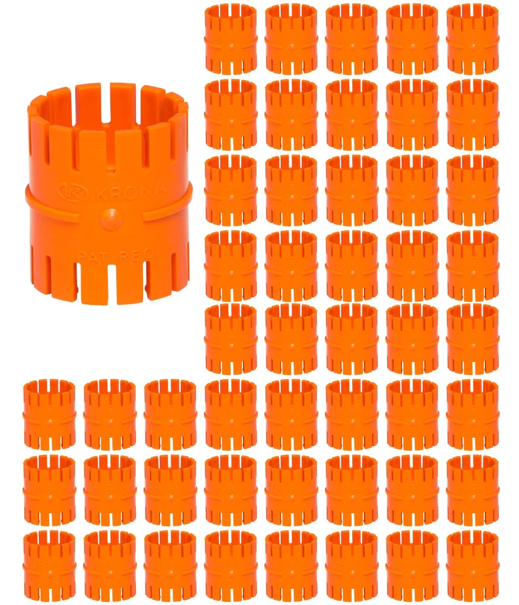 Luva Corrugado 25mm Reforçado Laranja 50 Peças Krona