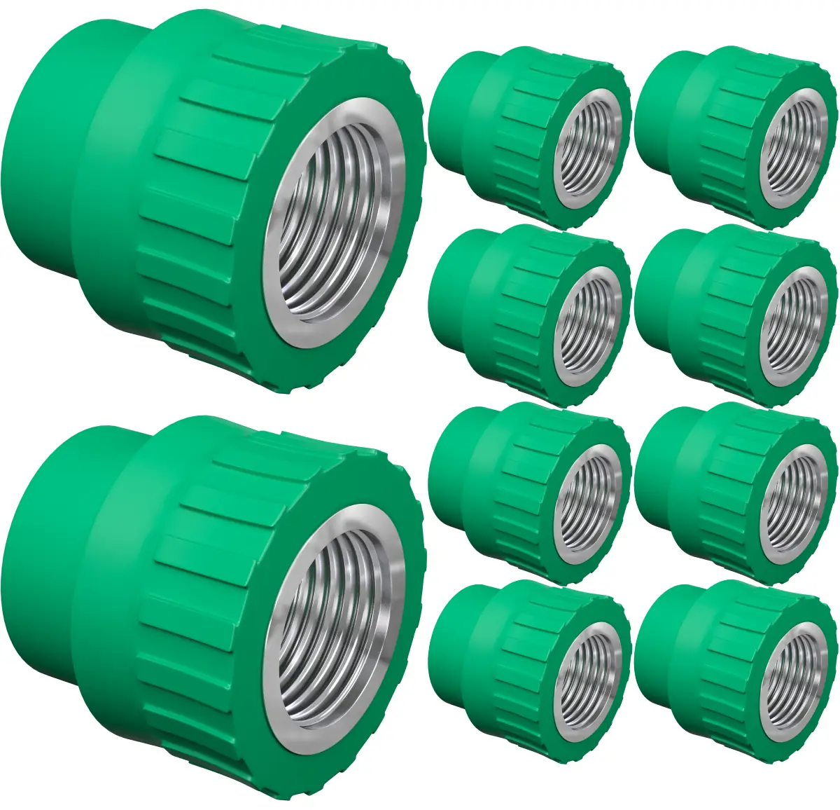 Adaptador Trans F/f Ppr 25mm X 1/2 pol 10 Peças Krona