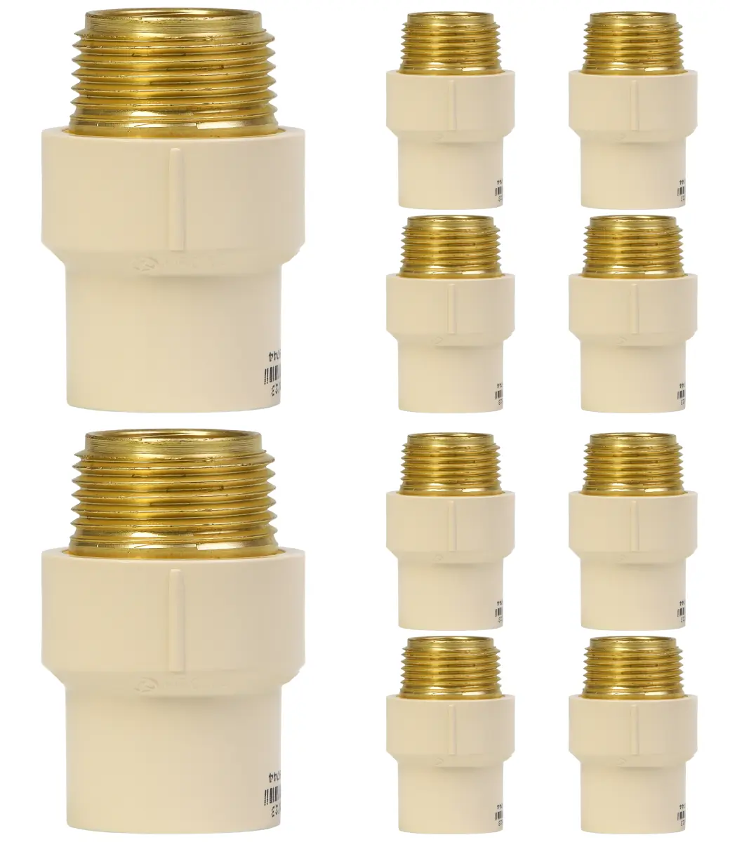 Conector Trans Fm Cpvc 22mm X 1/2 pol 10 Peças Ultraterm Krona