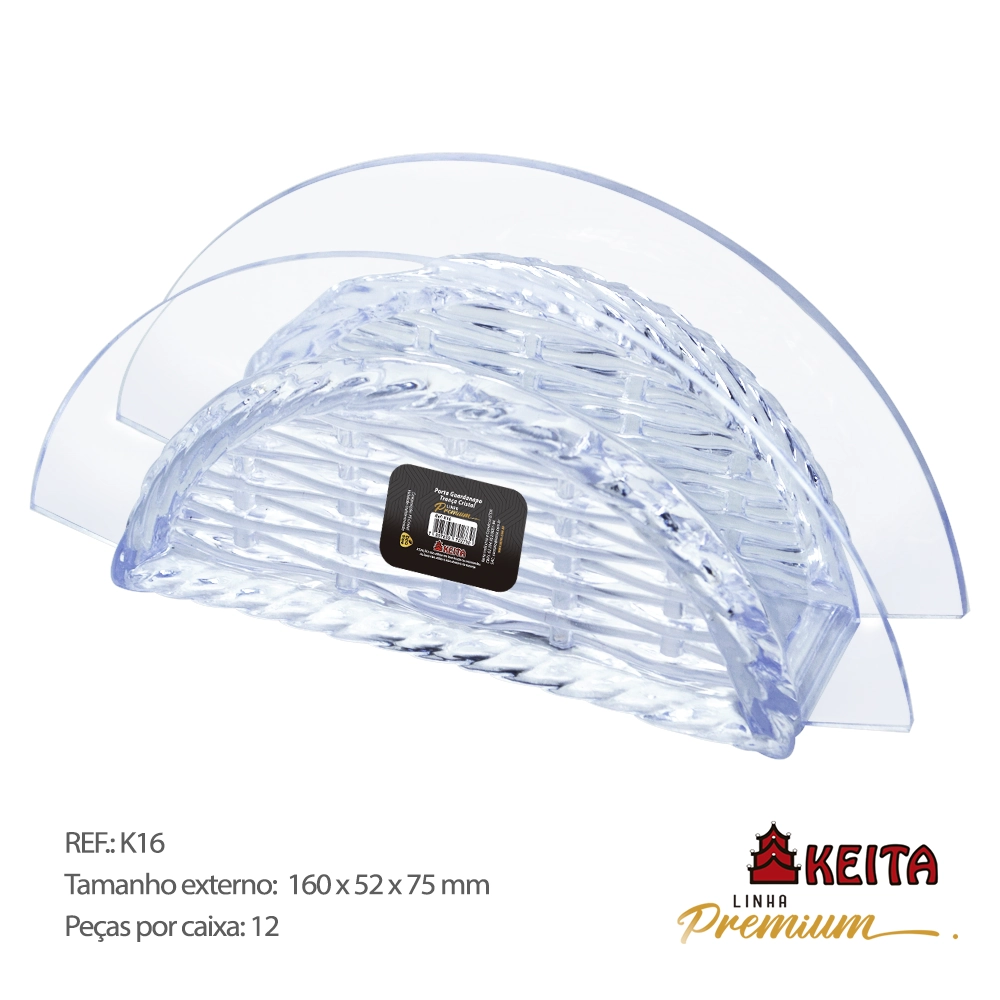 Porta Guardanapo Keita Tranca Cristal K16