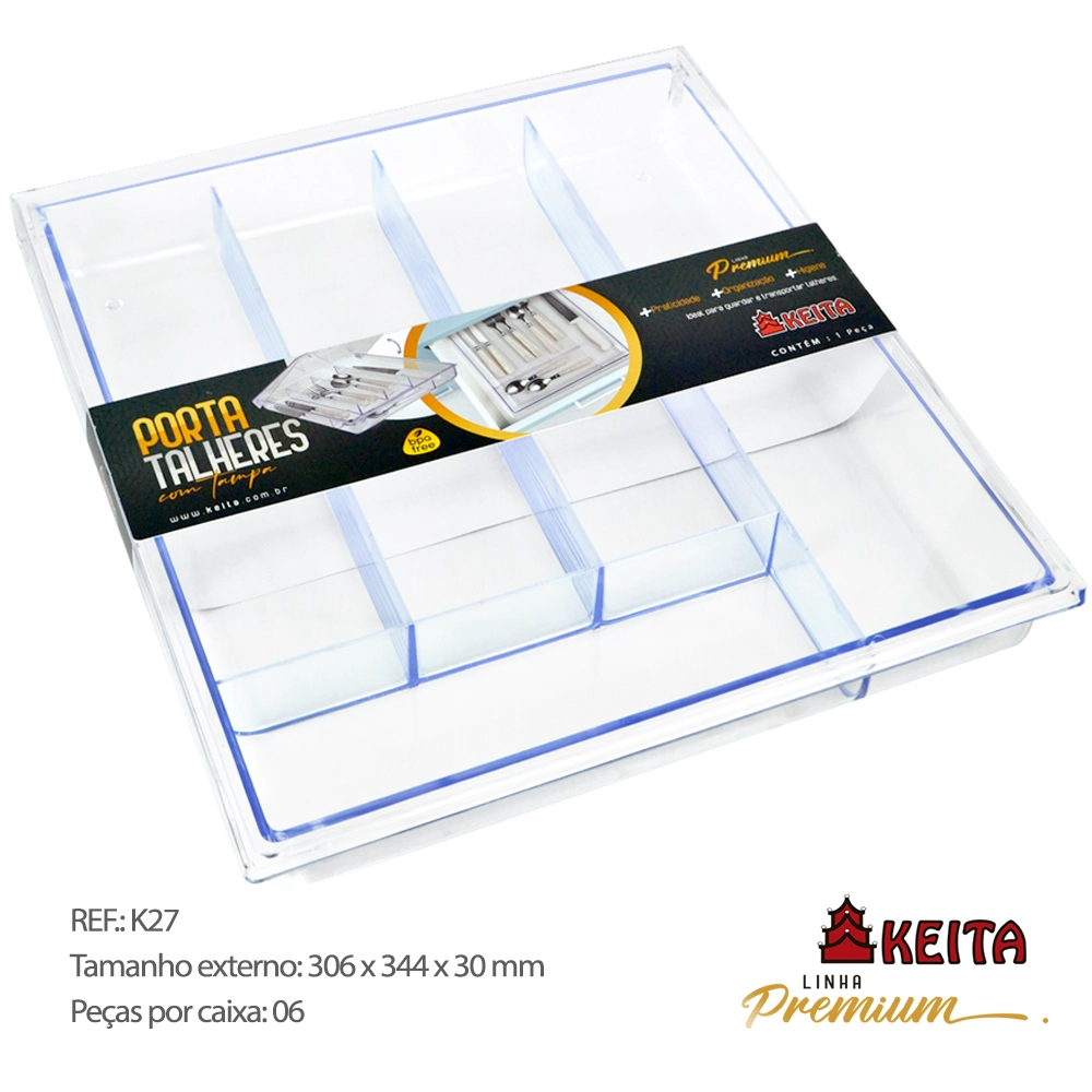 Porta Talher Keita Cristal C/tampa K27
