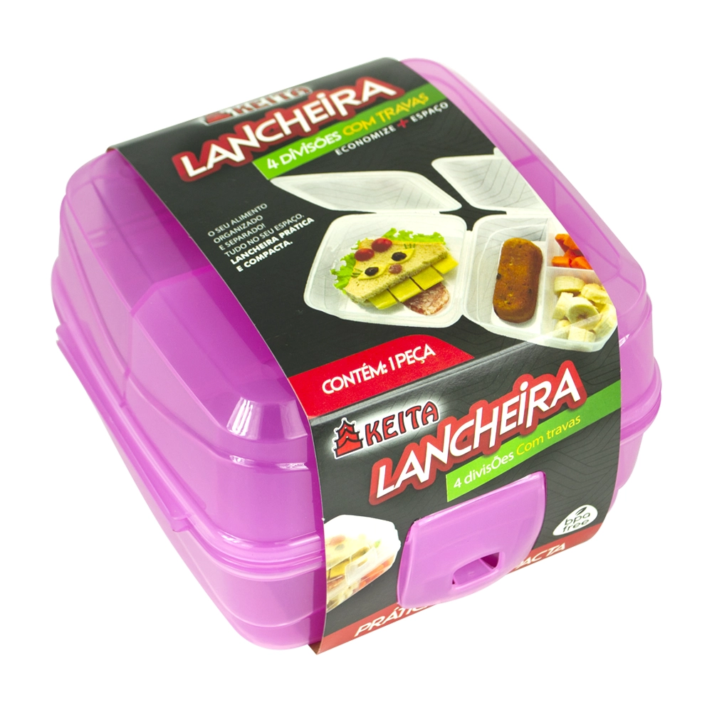 Lancheira Keita Dupla C/divisoria Rosa