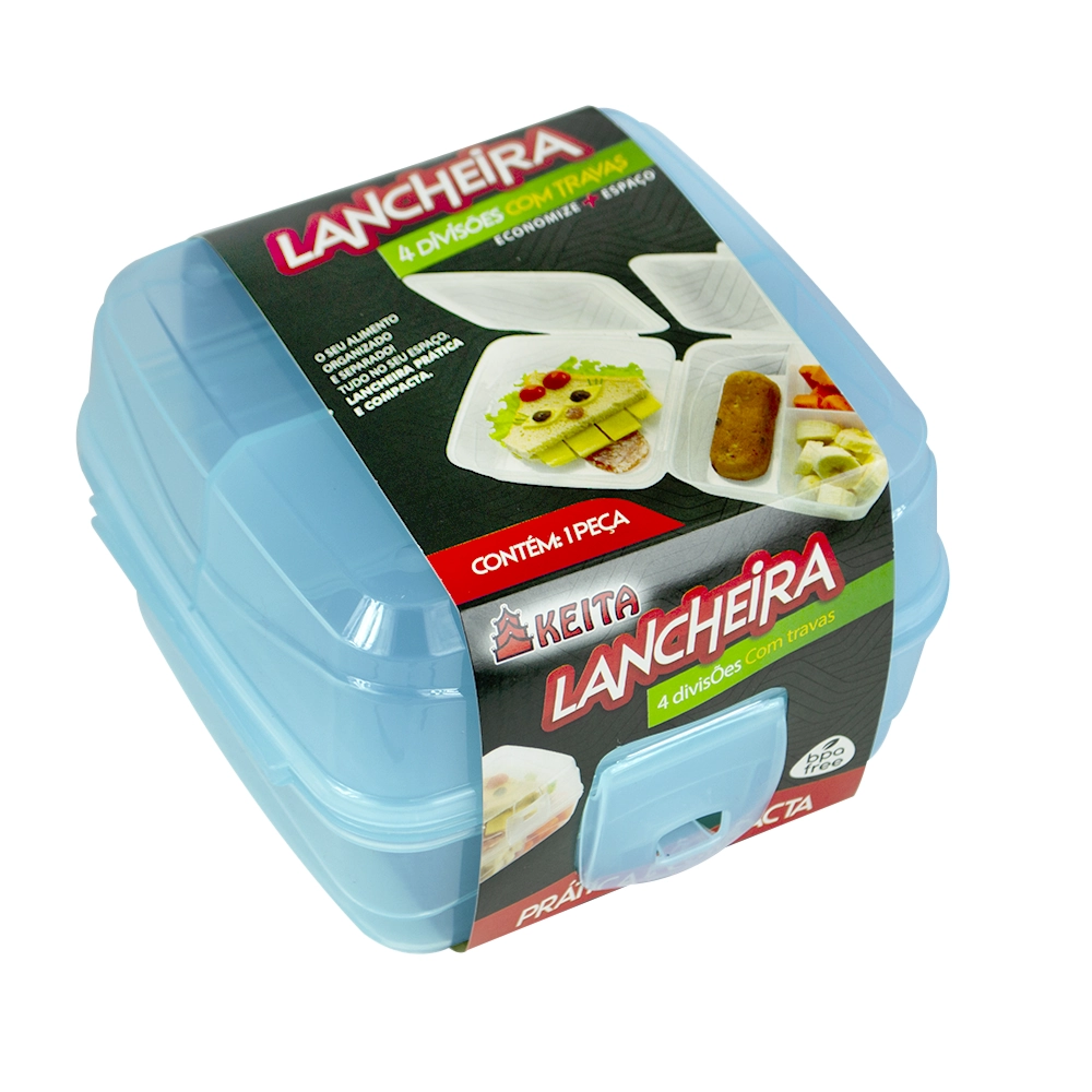 Lancheira Keita Dupla C/divisoria Azul